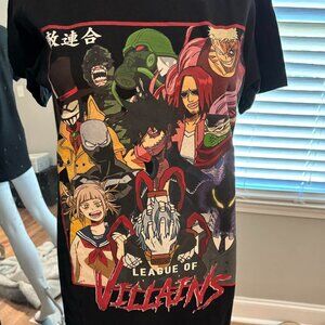 My Hero Academia Anime League of Villans Shirt Size Small